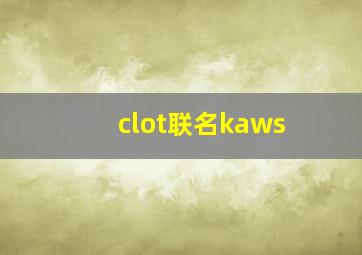 clot联名kaws