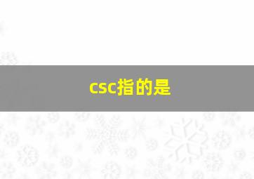 csc指的是