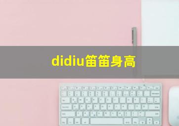 didiu笛笛身高