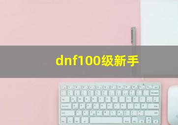 dnf100级新手