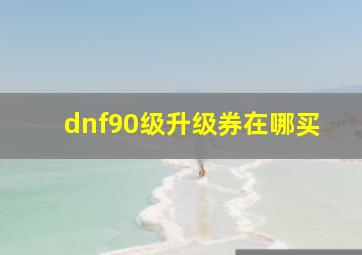 dnf90级升级券在哪买