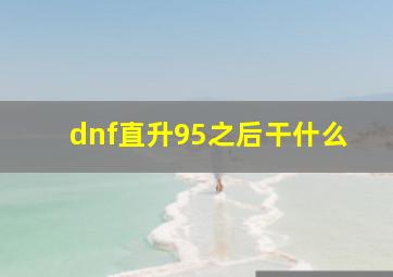 dnf直升95之后干什么