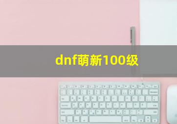 dnf萌新100级