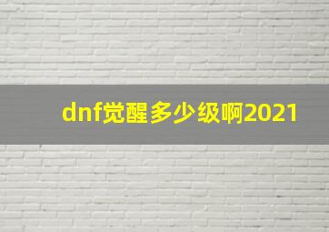 dnf觉醒多少级啊2021