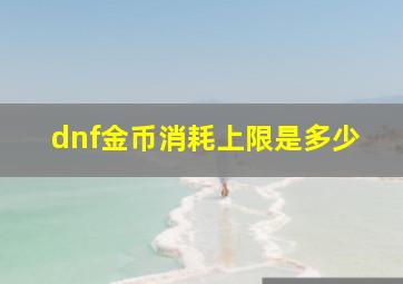 dnf金币消耗上限是多少