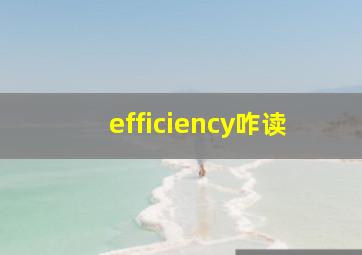 efficiency咋读