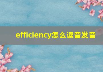 efficiency怎么读音发音