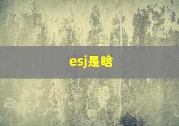 esj是啥