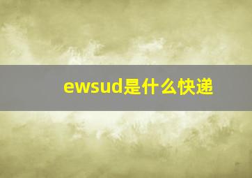 ewsud是什么快递