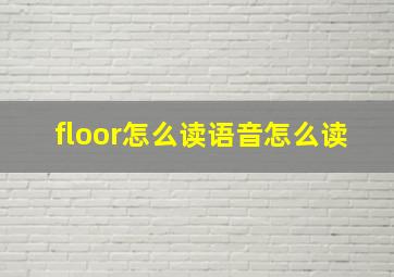 floor怎么读语音怎么读