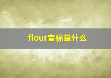 flour音标是什么