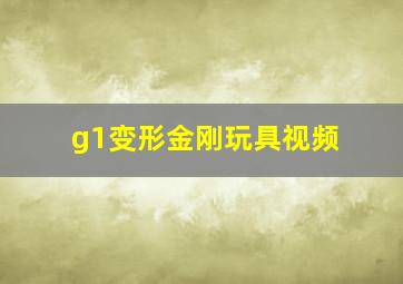 g1变形金刚玩具视频