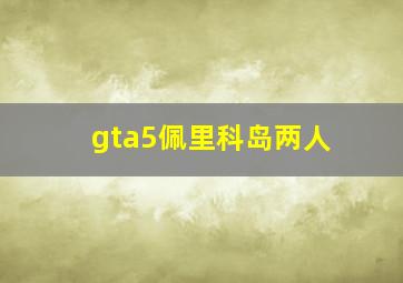 gta5佩里科岛两人