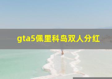 gta5佩里科岛双人分红