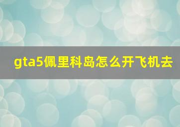 gta5佩里科岛怎么开飞机去