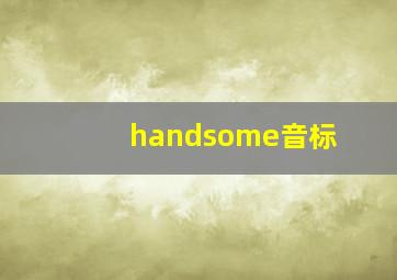 handsome音标