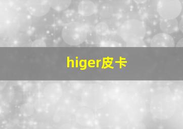 higer皮卡