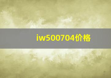 iw500704价格