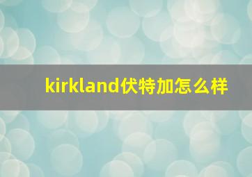 kirkland伏特加怎么样