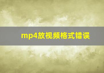 mp4放视频格式错误