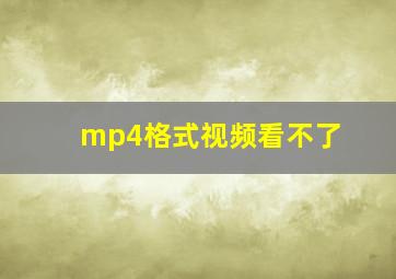 mp4格式视频看不了