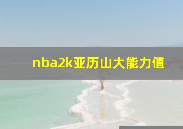 nba2k亚历山大能力值