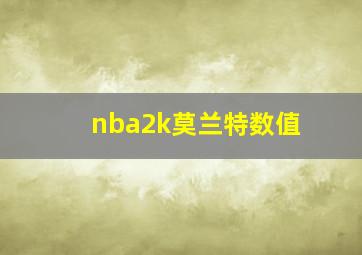 nba2k莫兰特数值