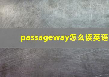 passageway怎么读英语