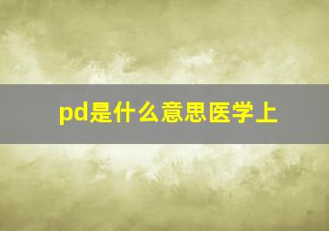 pd是什么意思医学上