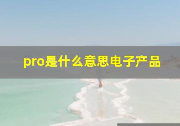 pro是什么意思电子产品