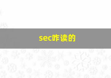 sec咋读的