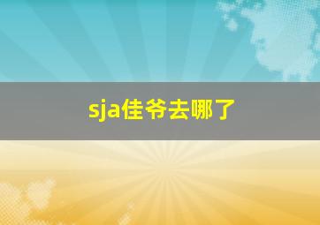 sja佳爷去哪了