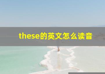 these的英文怎么读音