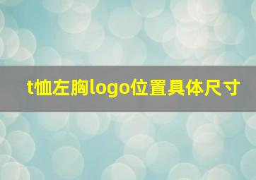 t恤左胸logo位置具体尺寸