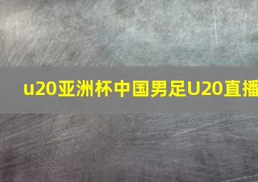 u20亚洲杯中国男足U20直播