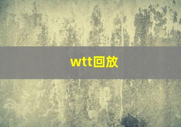 wtt回放