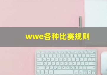 wwe各种比赛规则