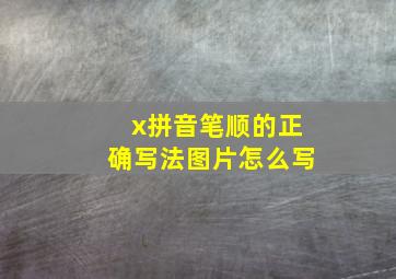 x拼音笔顺的正确写法图片怎么写