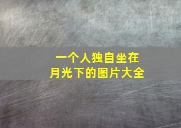 一个人独自坐在月光下的图片大全