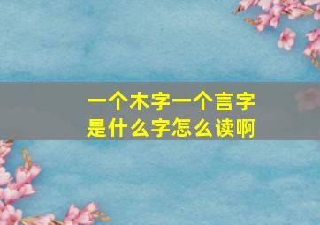 一个木字一个言字是什么字怎么读啊