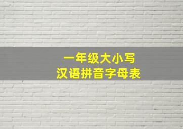 一年级大小写汉语拼音字母表