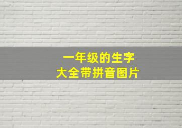 一年级的生字大全带拼音图片