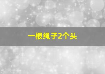 一根绳子2个头