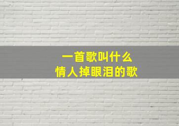 一首歌叫什么情人掉眼泪的歌