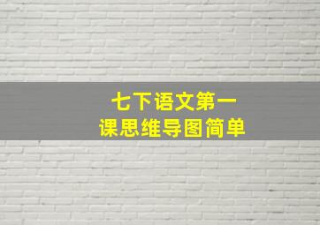 七下语文第一课思维导图简单