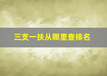 三支一扶从哪里查排名