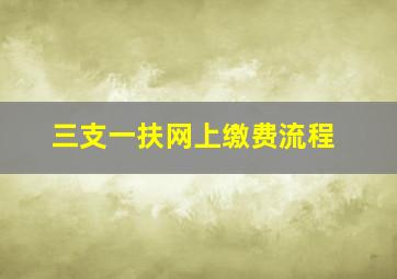 三支一扶网上缴费流程