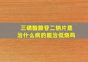 三磷酸腺苷二钠片是治什么病的能治低烧吗