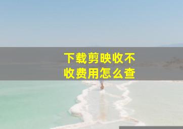 下载剪映收不收费用怎么查