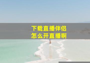 下载直播伴侣怎么开直播啊